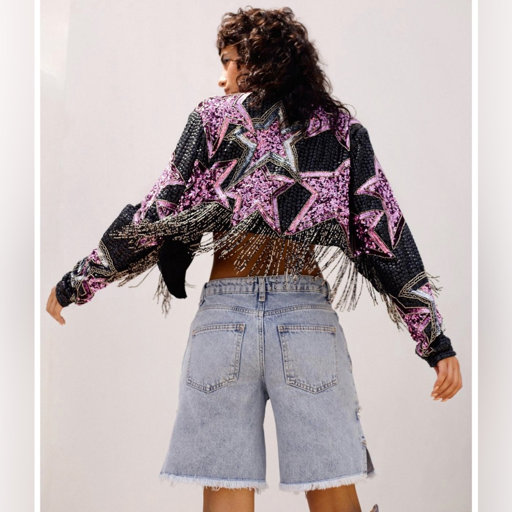 Tassel Beaded Star Jacket NASTY GAL - SOLD OUT (concert, NYE, costume)